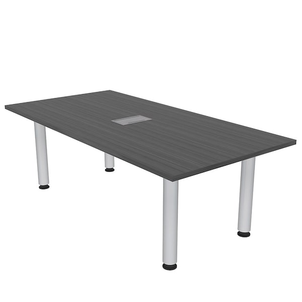 35.5 in W, 59.5 in L, 29 in H, Engineered Wood Top, Grey